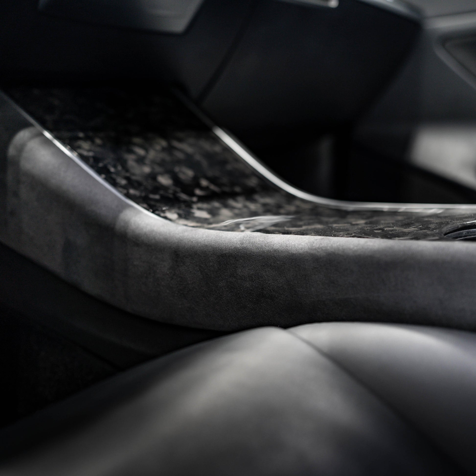 2017-2021 Model 3/Y Side Center Console Covers - Alcantara