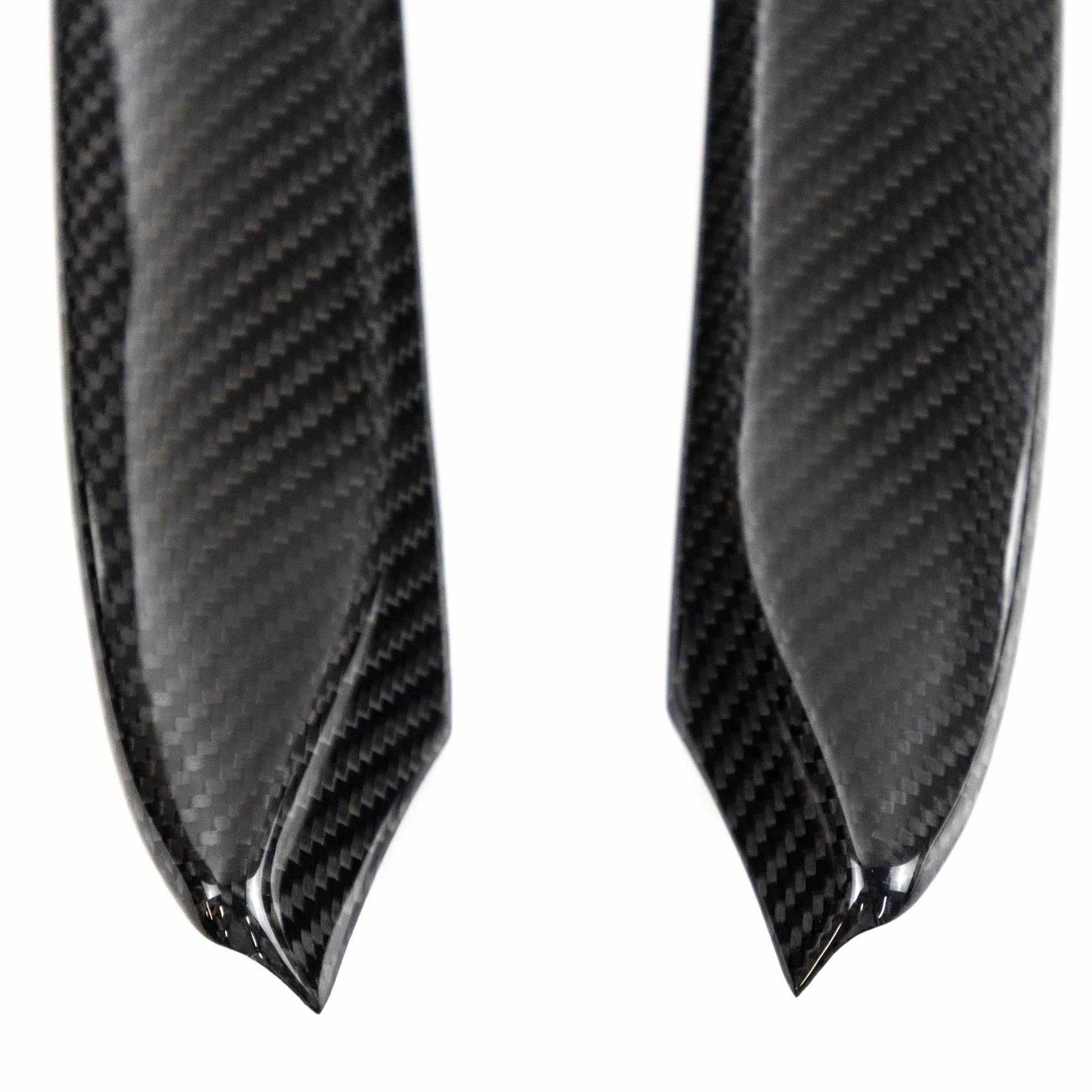 2021+ Model 3/Y Interior Door Trim Cover (2 pcs) - Gloss Diagonal Weave Carbon Fiber