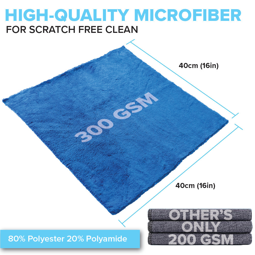 300 GSM Ultra Soft Microfiber Towels (Pack of 5)
