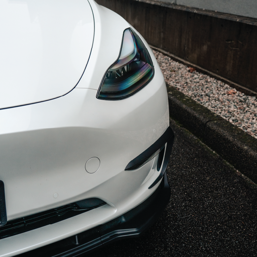 Model Y Sport Front Lip/Splitter (3pc) - Gloss/ Matte Black