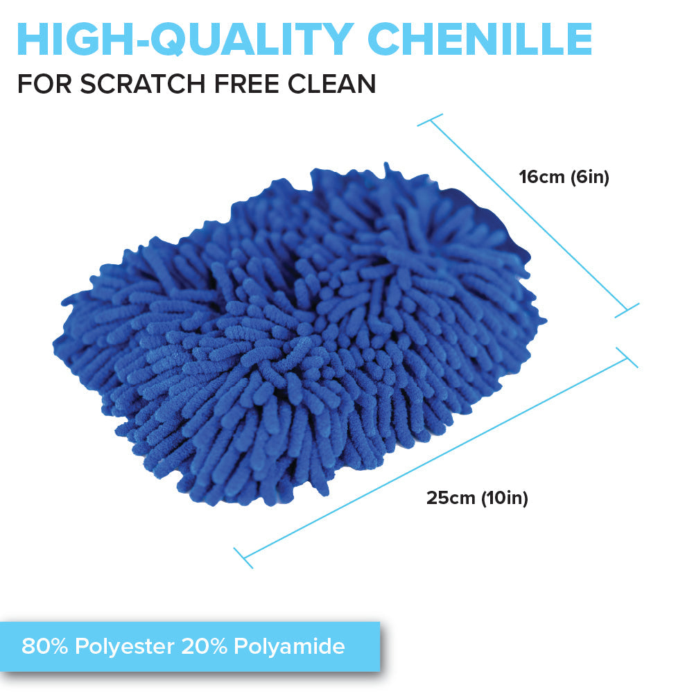Chenille Microfiber Wash Mitt (Pack of 2)