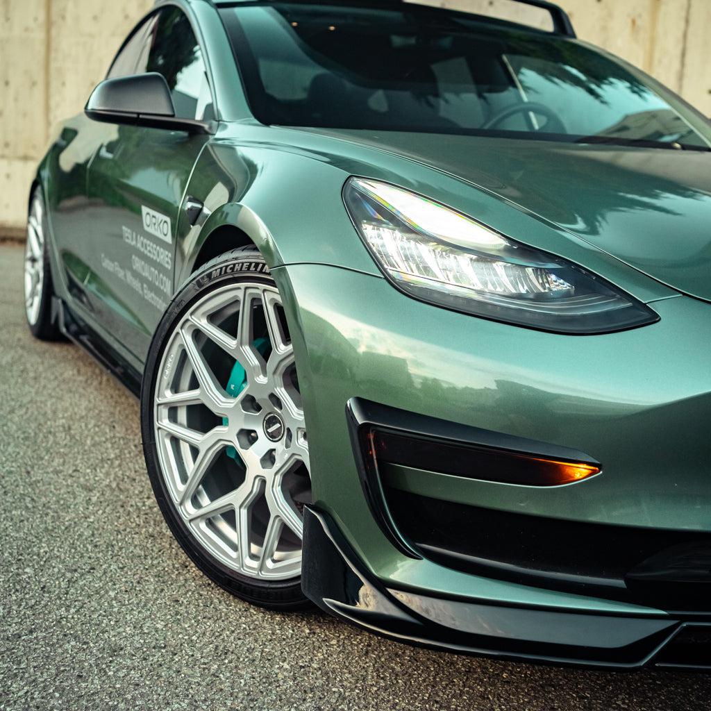 Model 3 V-Type Front Lip/Splitter - Gloss Black