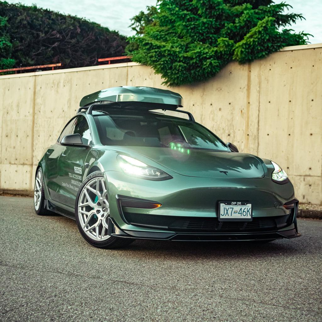 Model 3 V-Type Front Lip/Splitter - Gloss Black