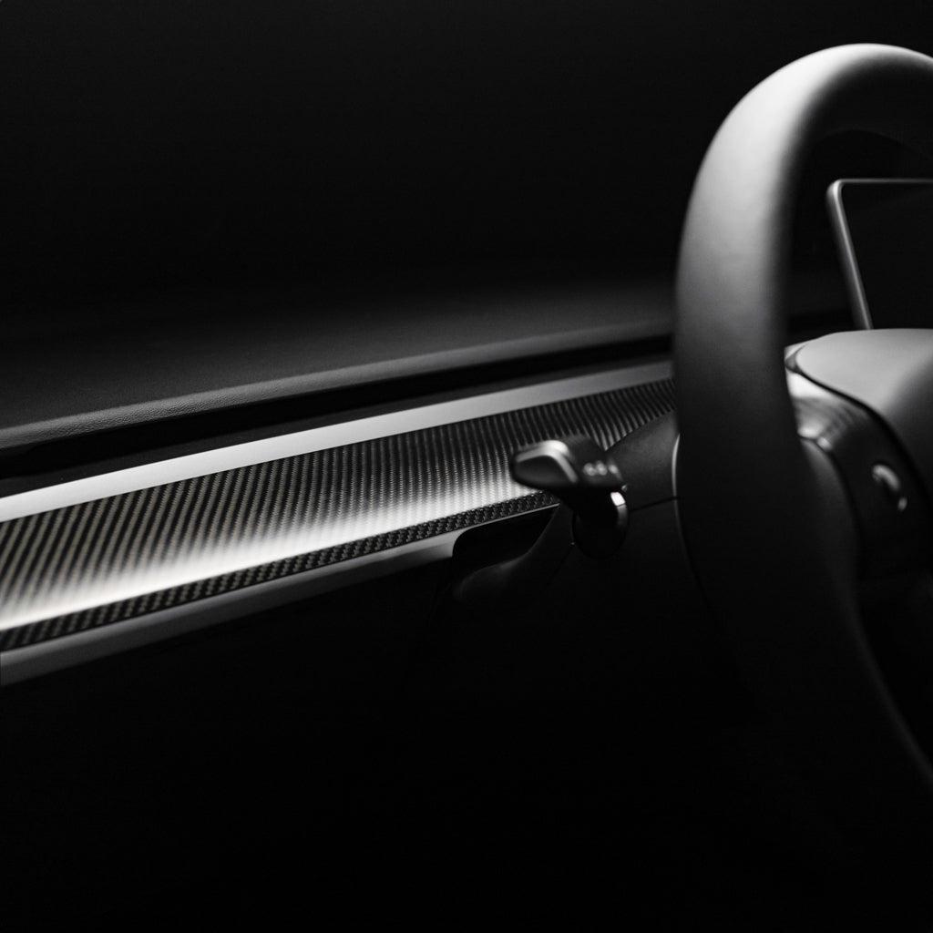 Model 3/Y Dash Cap - Matte Carbon Fiber (2pcs)