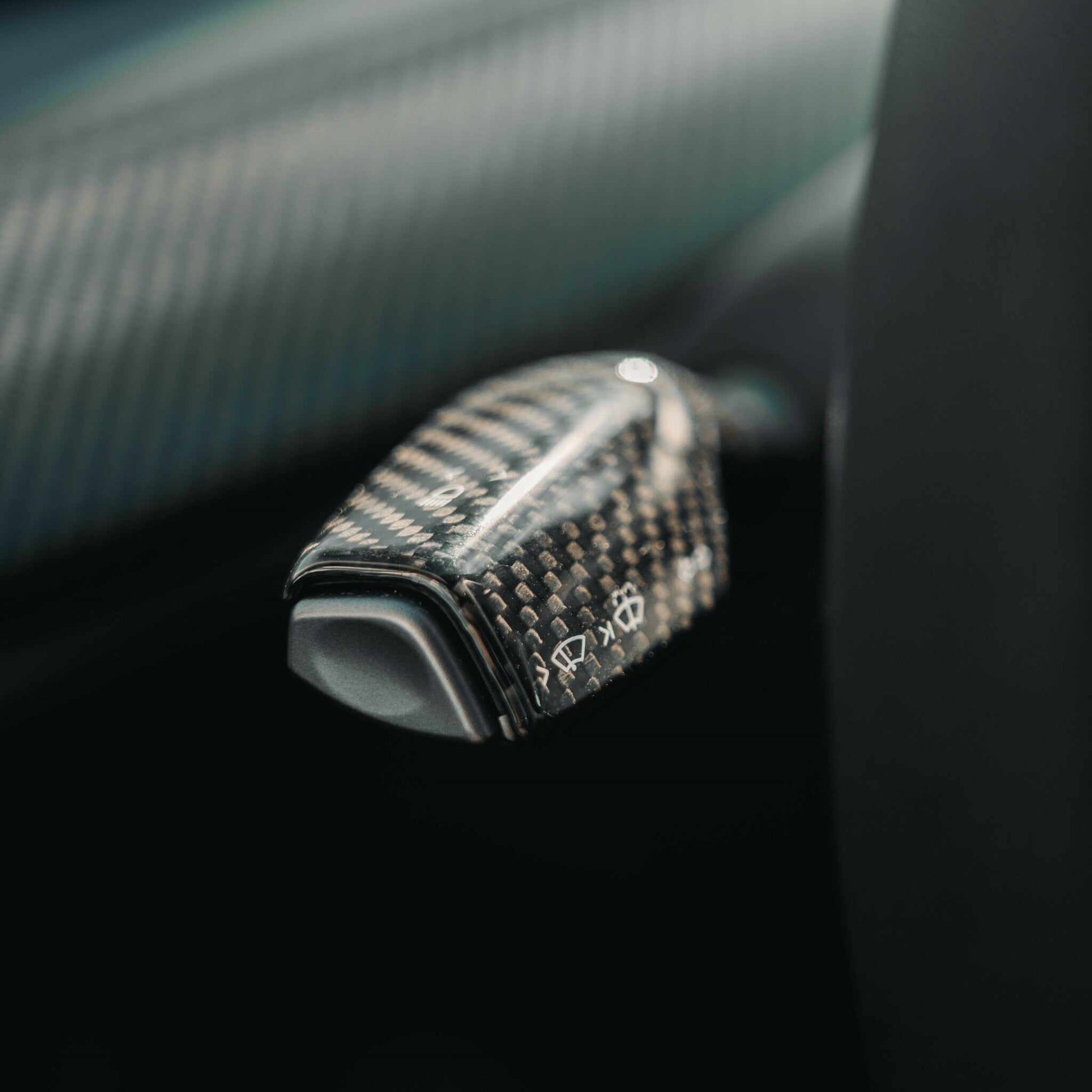 Model 3/Y Shifter Stalk Cover - Gloss Carbon Fiber