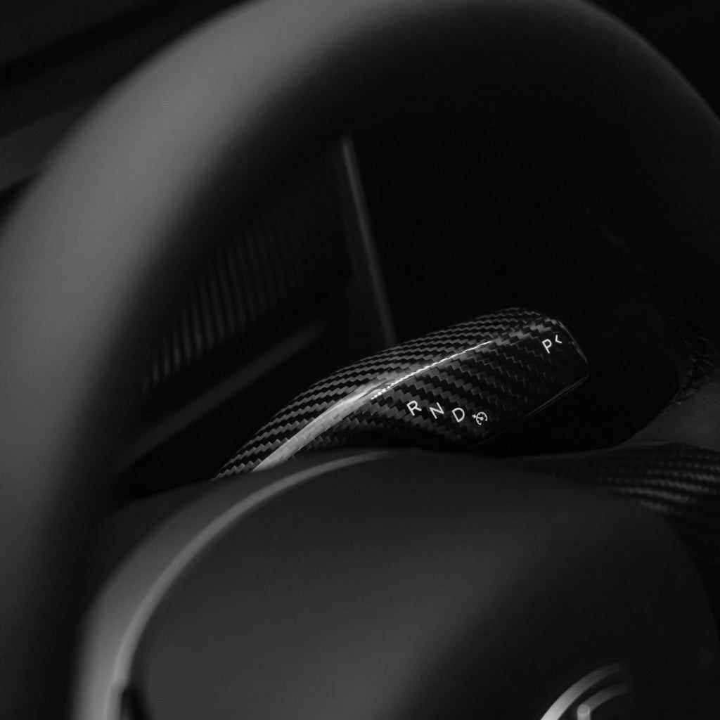 Model 3/Y Shifter Stalk Cover - Gloss Carbon Fiber