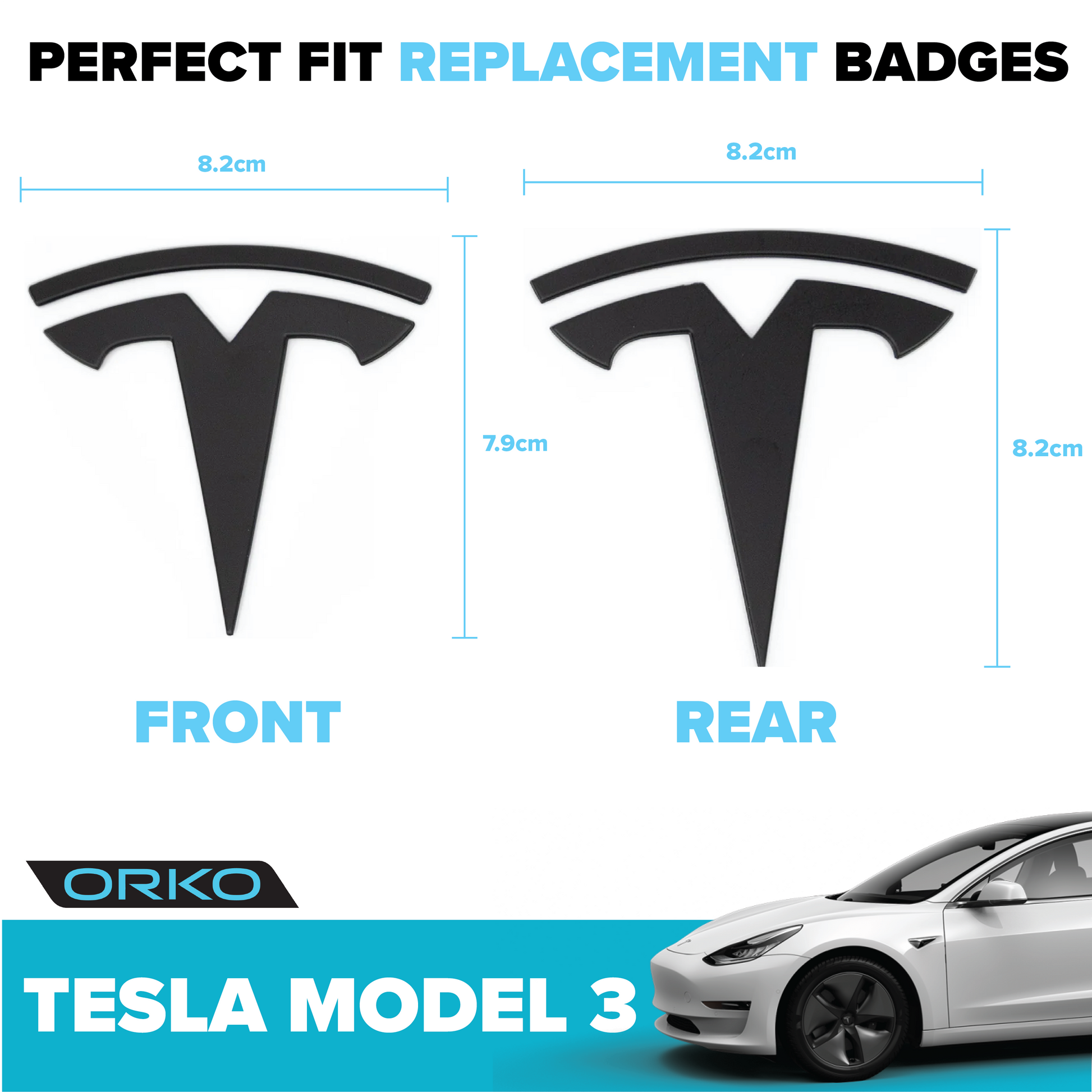 Model 3/Y ("T" Logo Badge) - Pair