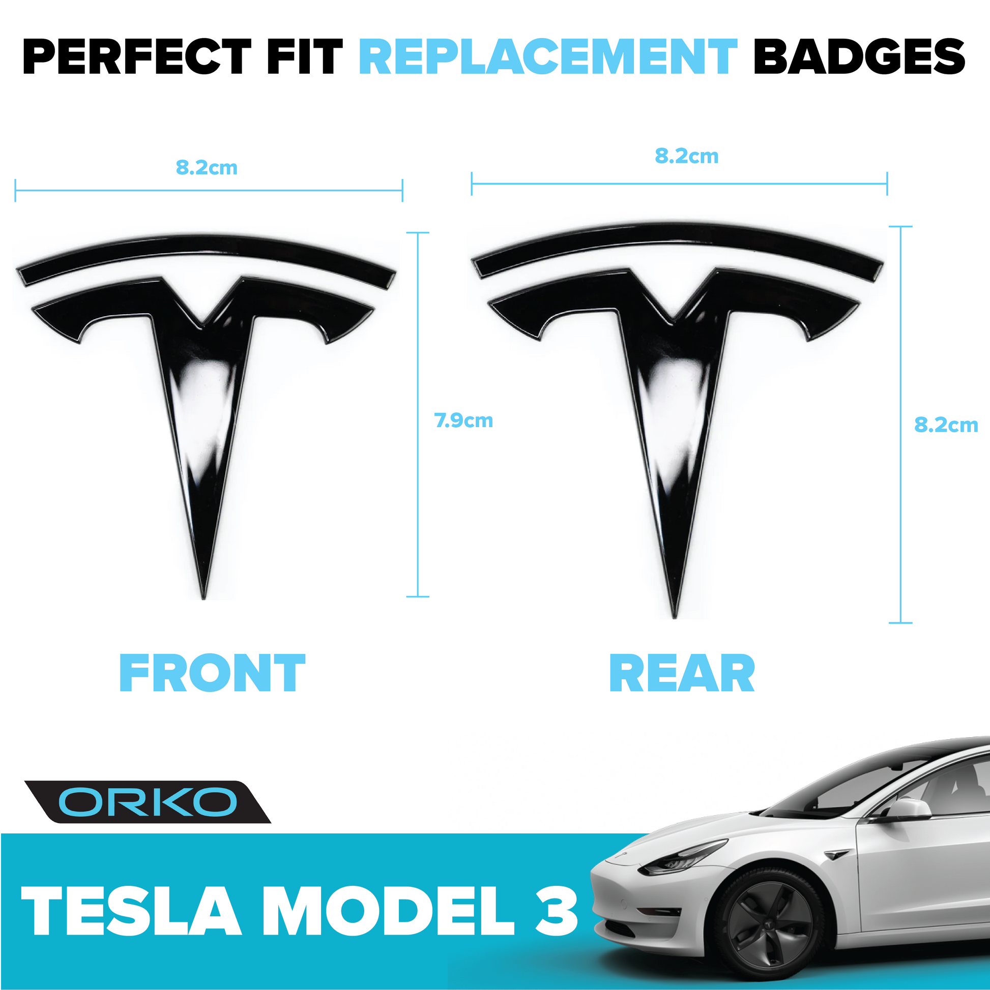 Model 3/Y ("T" Logo Badge) - Pair