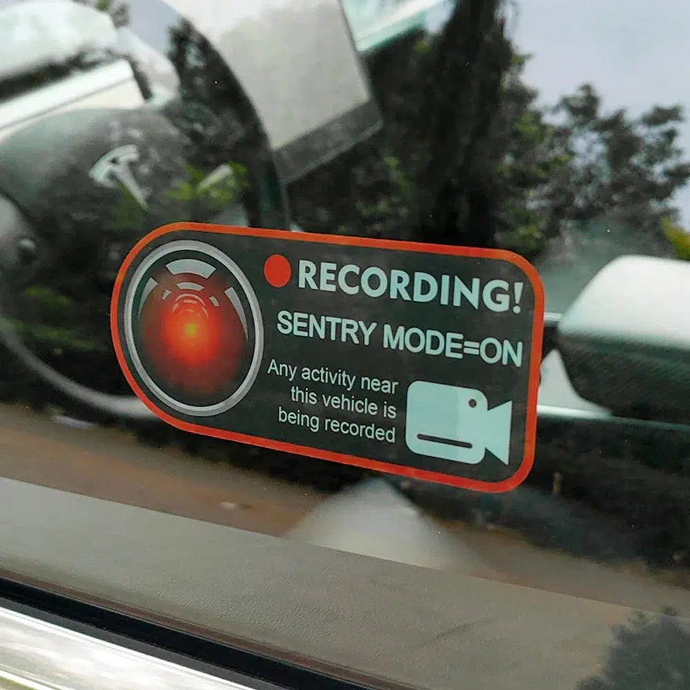 Model S, 3, X, Y Sentry Mode Window Sticker