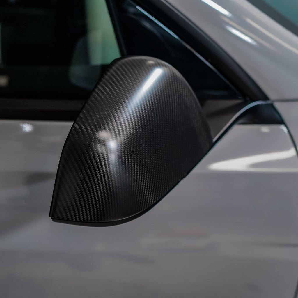 Model Y Genuine Carbon Fiber Mirror Caps - V3