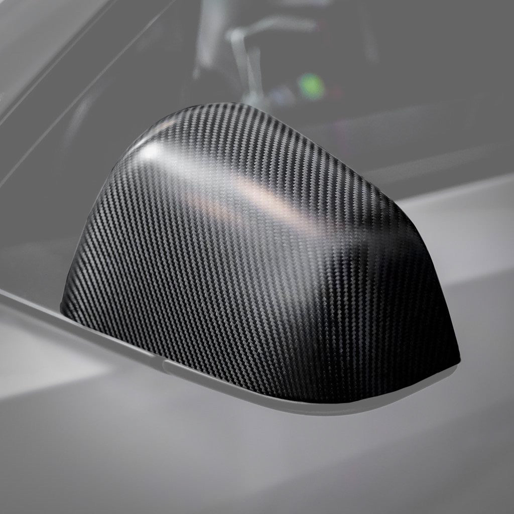 Model Y Genuine Carbon Fiber Mirror Caps - V3