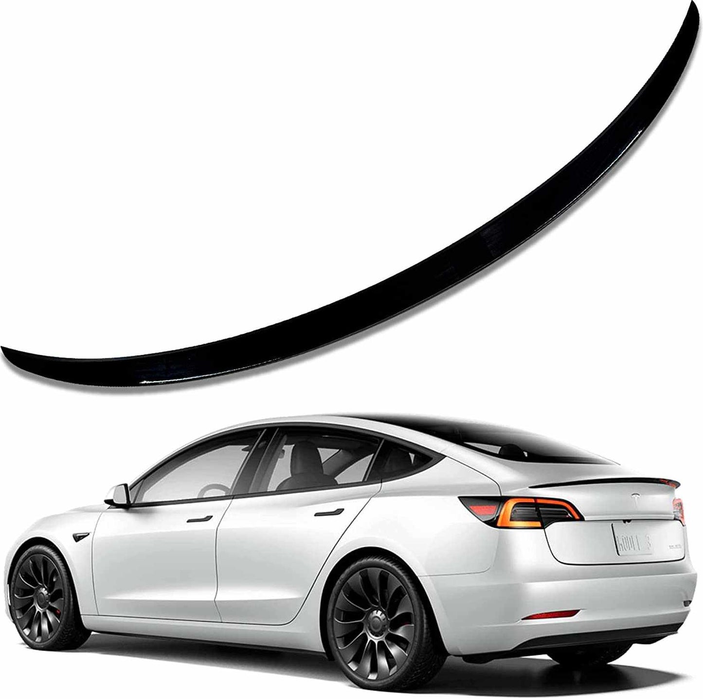 Tesla Model 3 ABS Rear Trunk Performance Spoiler - Gloss Black