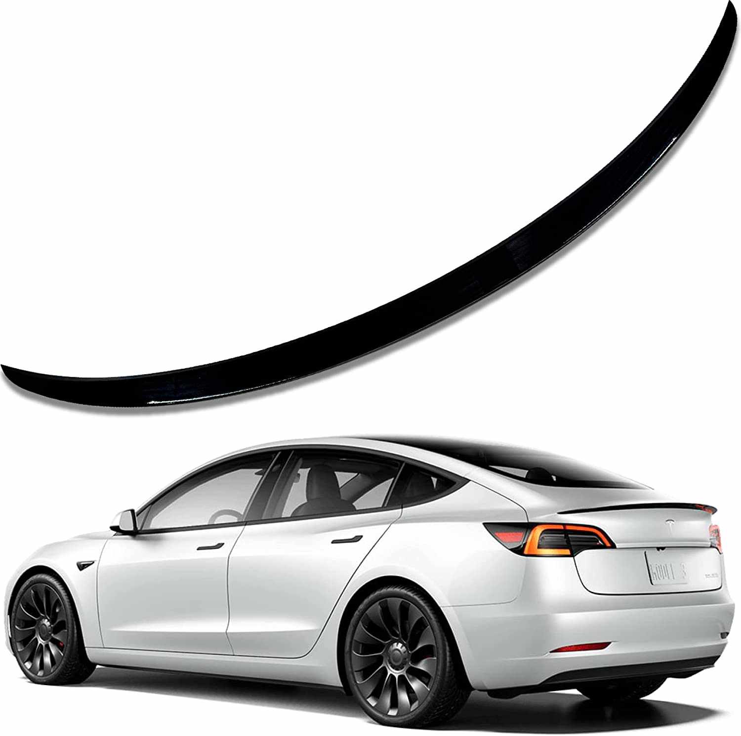 Tesla Model 3 ABS Rear Trunk Performance Spoiler - Gloss Black