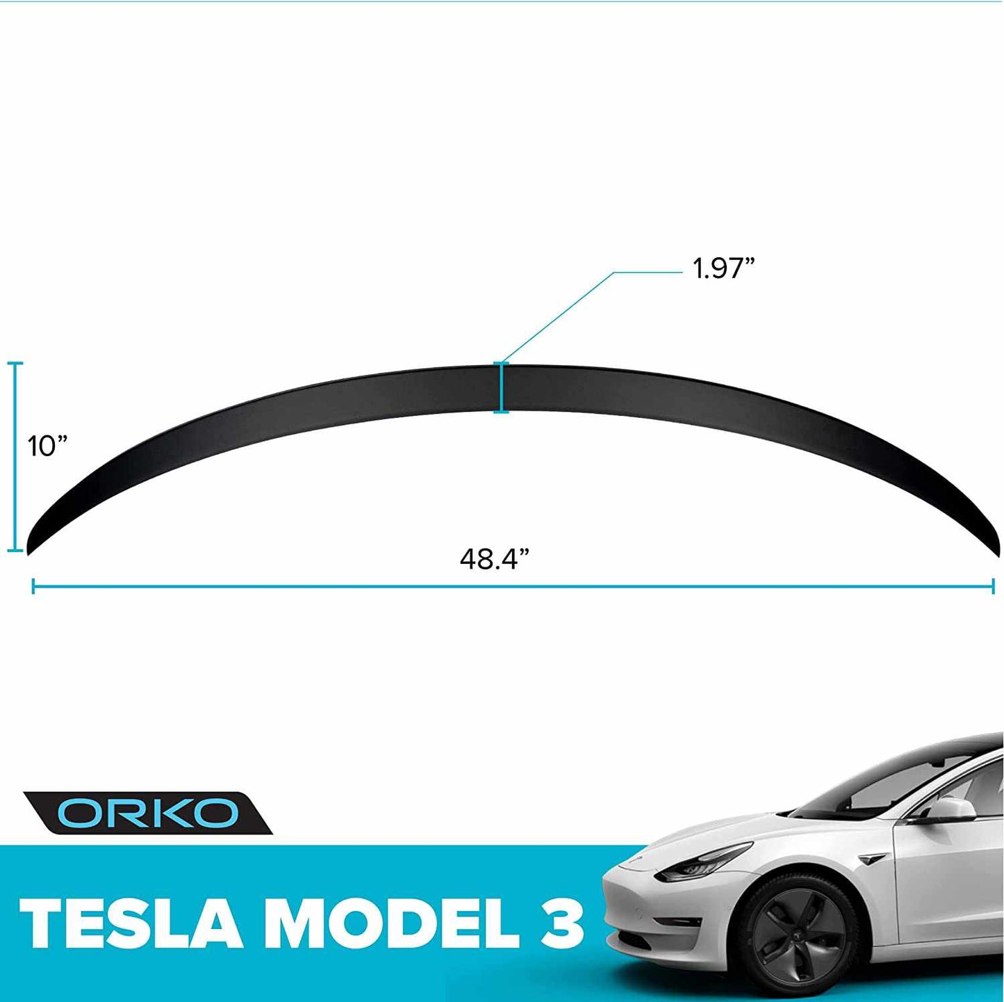 Model 3 ABS Rear Trunk Performance Spoiler - Gloss/Matte Black