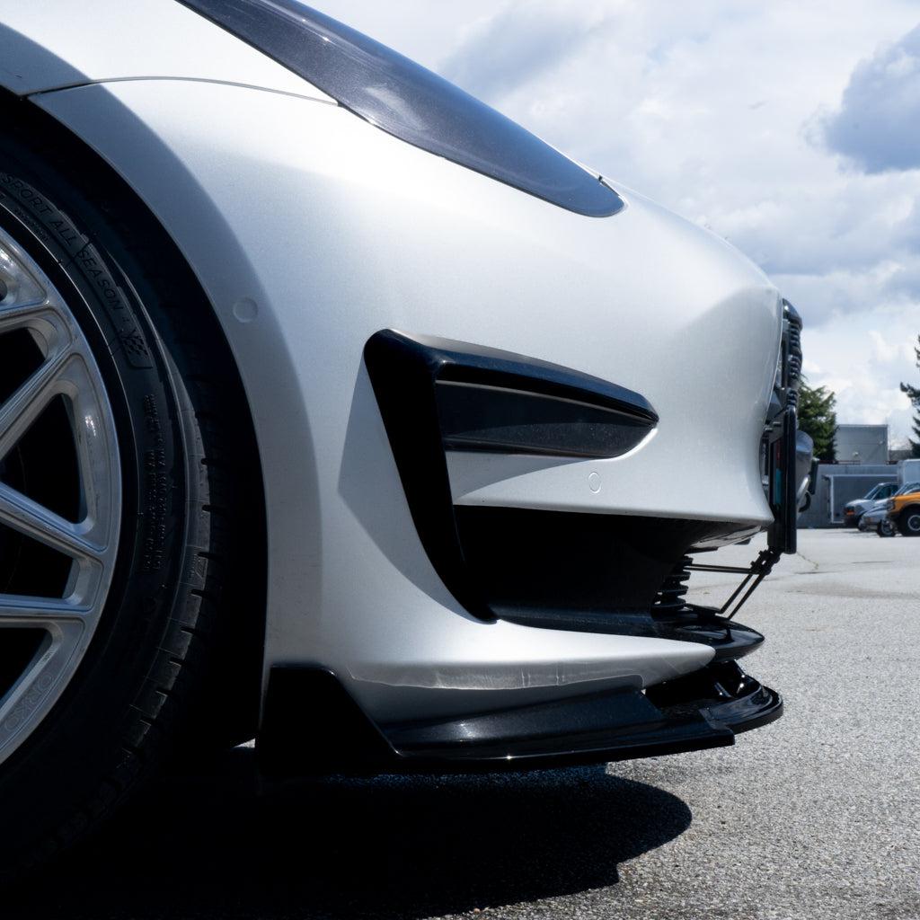 Tesla Model 3 Fog Light Accents/Eyebrow - Gloss Black