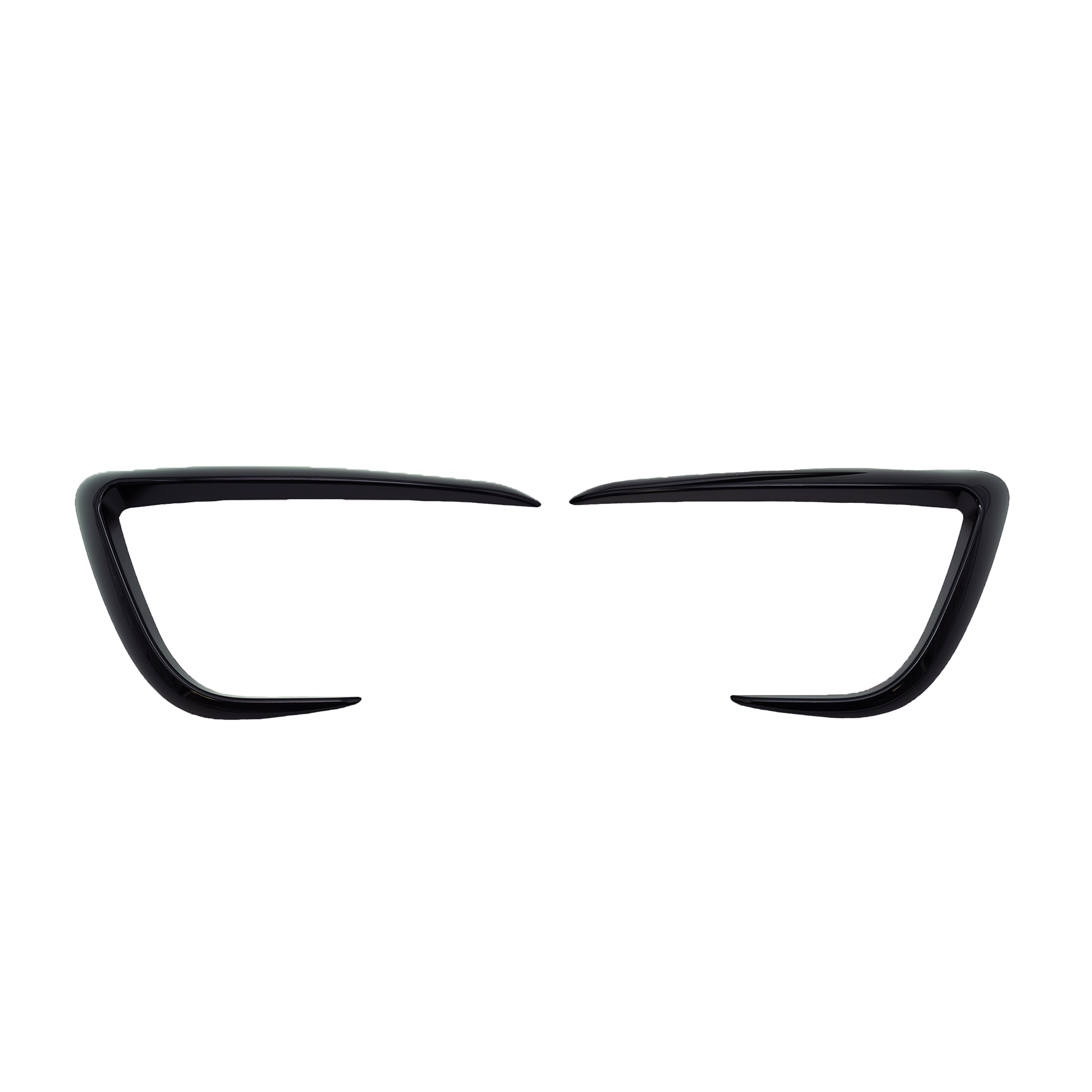 Tesla Model 3 Fog Light Accents/Eyebrow - Gloss Black