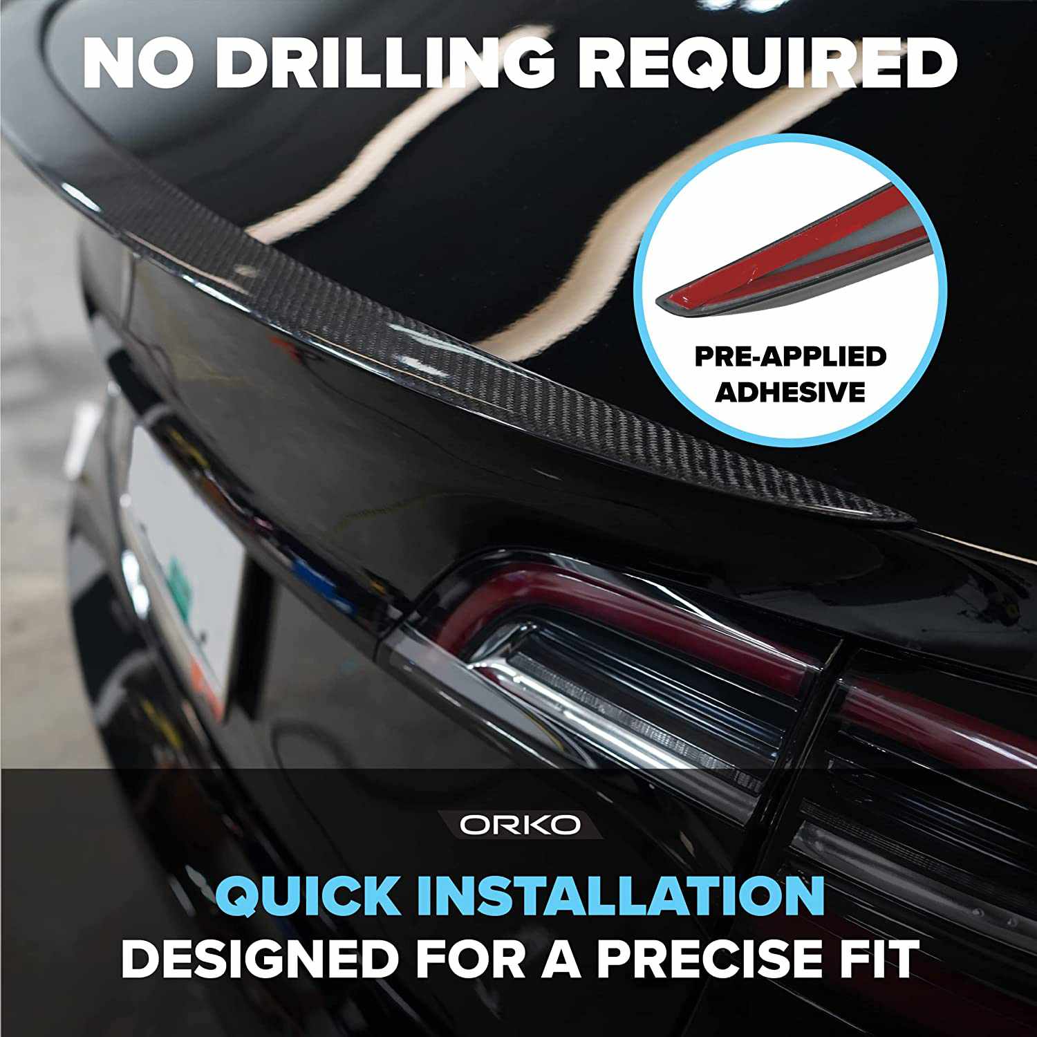 Tesla Model 3 Rear Trunk Performance Spoiler - Gloss Carbon Fiber