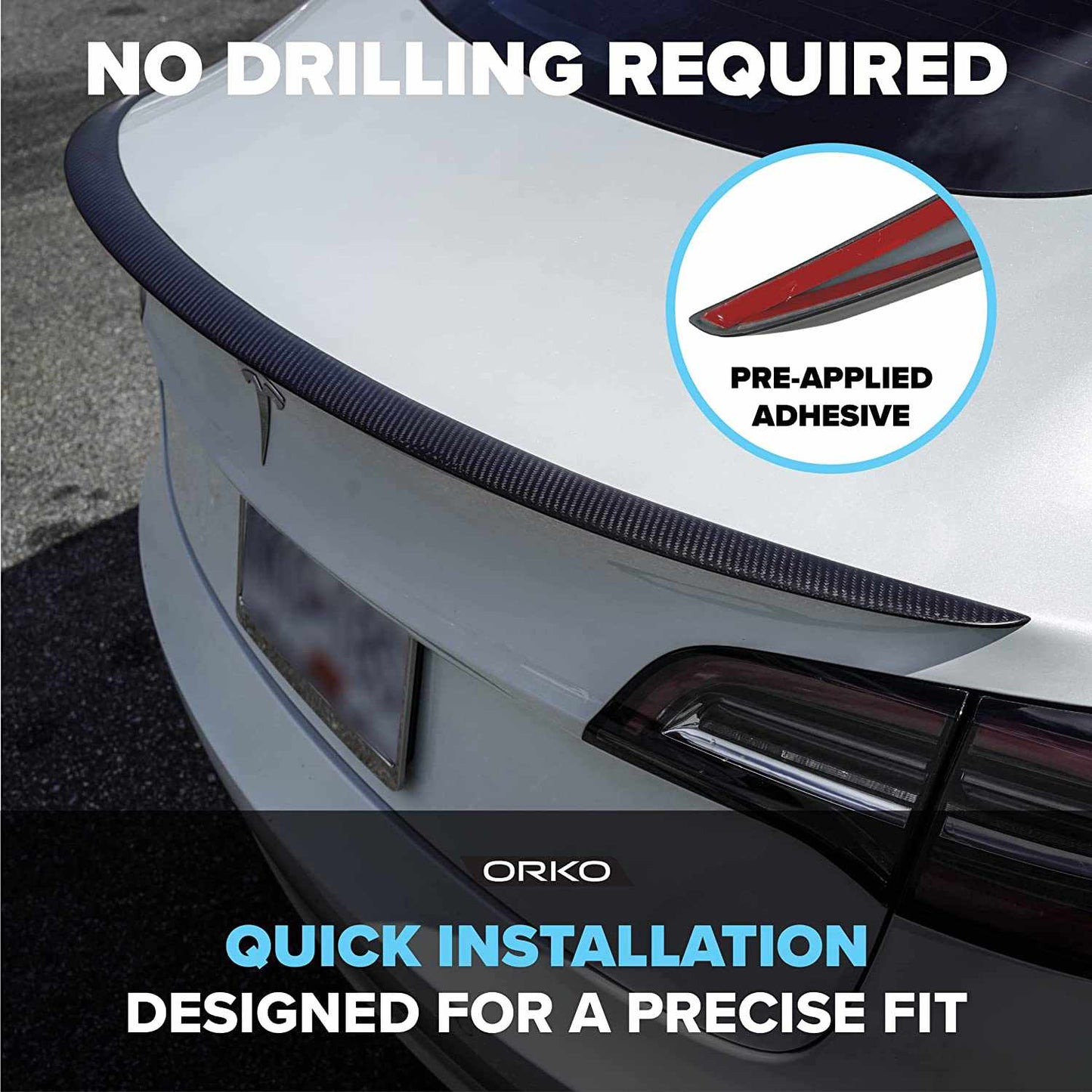 Model 3 Genuine Carbon Fiber Rear Trunk Performance Spoiler
