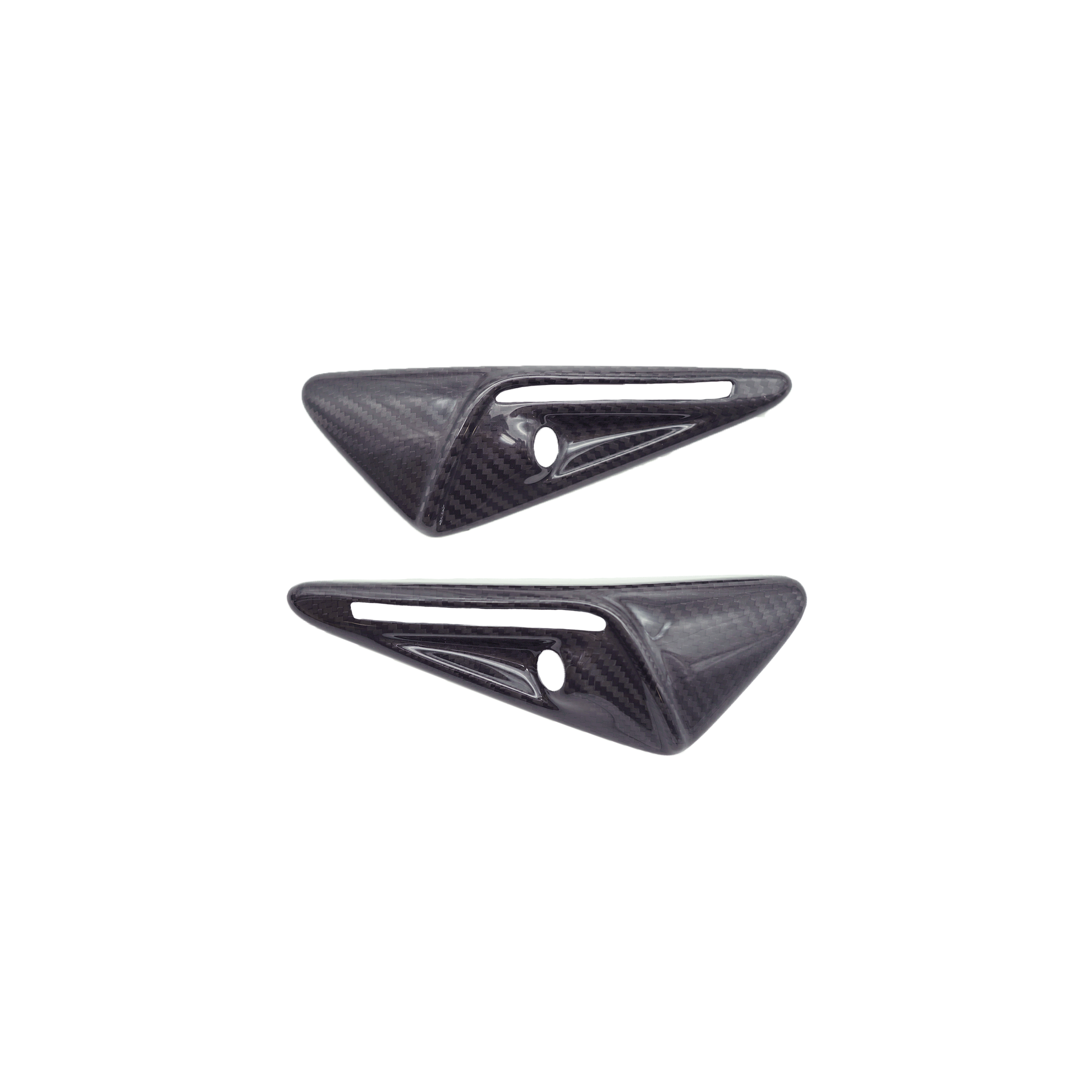 Tesla Model 3/Y Side Fender Repeater Camera: FULL Housing Covers - Gloss Carbon Fiber