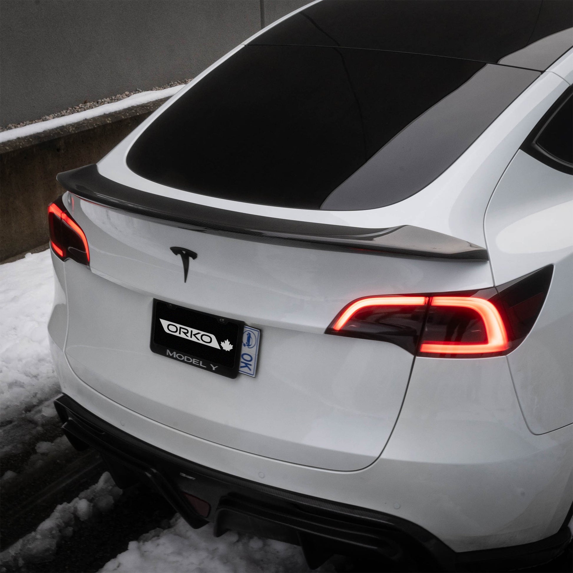 Tesla Model Y Rear Trunk Performance Spoiler V2 - Gloss Carbon Fiber