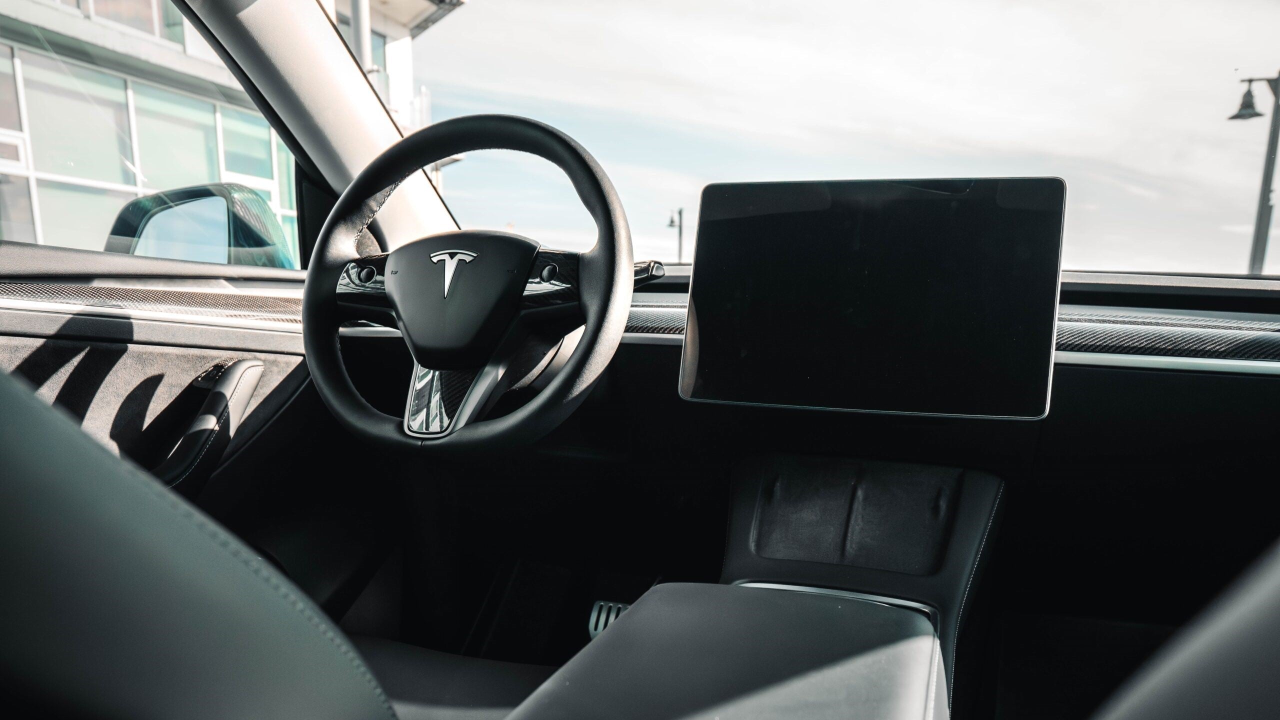 Tesla Model Y Carbon Fiber Interior