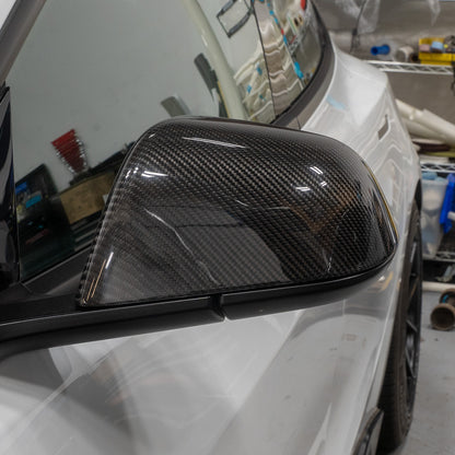 Model 3 Genuine Carbon Fiber Mirror Caps