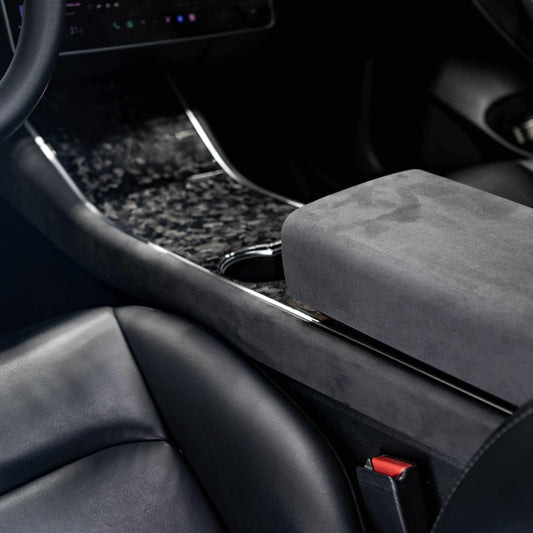 2017-2021 Model 3/Y Side Center Console Covers - Alcantara