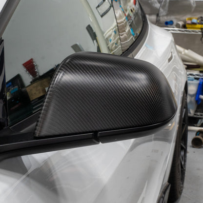 Model 3 Genuine Carbon Fiber Mirror Caps