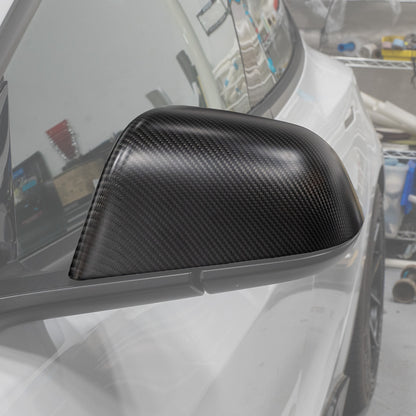 Model 3 Genuine Carbon Fiber Mirror Caps