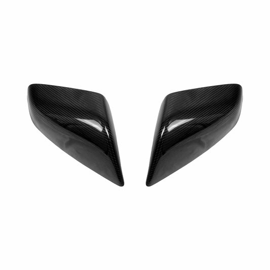(B-STOCK) Model S Mirror Caps - Gloss Diagonal Weave Carbon Fiber