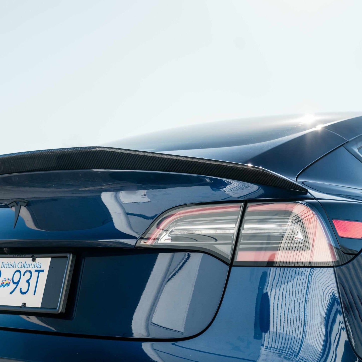 Model 3 Duck Tail Style Spoiler - Gloss Carbon Fiber