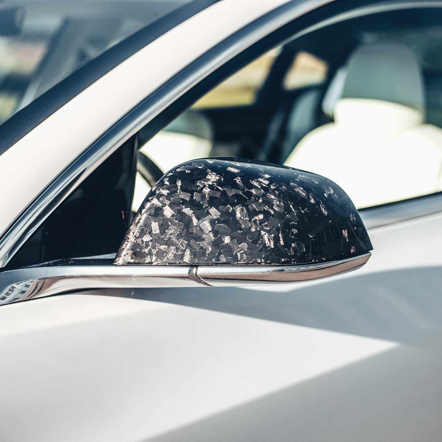 Model 3 Genuine Carbon Fiber Mirror Caps