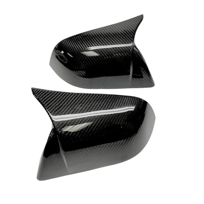 Model 3 Replacement Sport Mirror Caps - Gloss Diagonal Weave Carbon Fiber