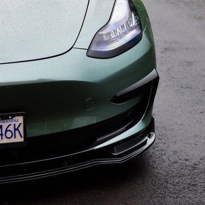 Model 3 Sport Front Lip/Splitter (3pc) - Gloss/Matte Black