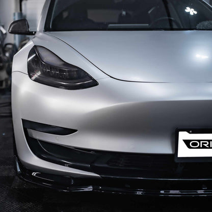 Model 3 Sport Front Lip/Splitter (3pc) - Gloss/Matte Black