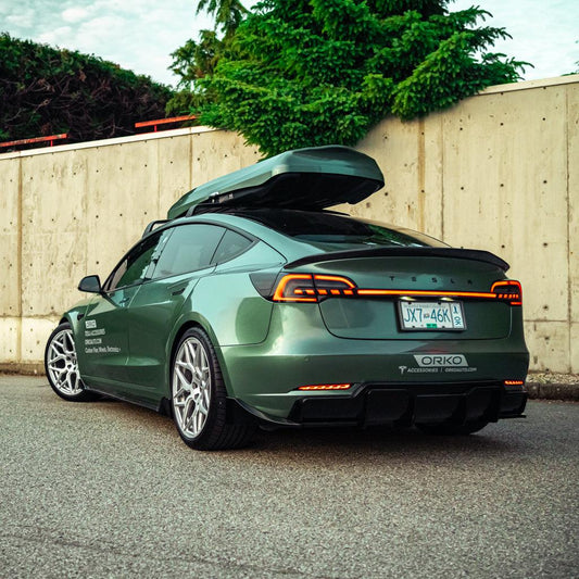 Model 3 V-Type Rear Diffuser - Gloss Black