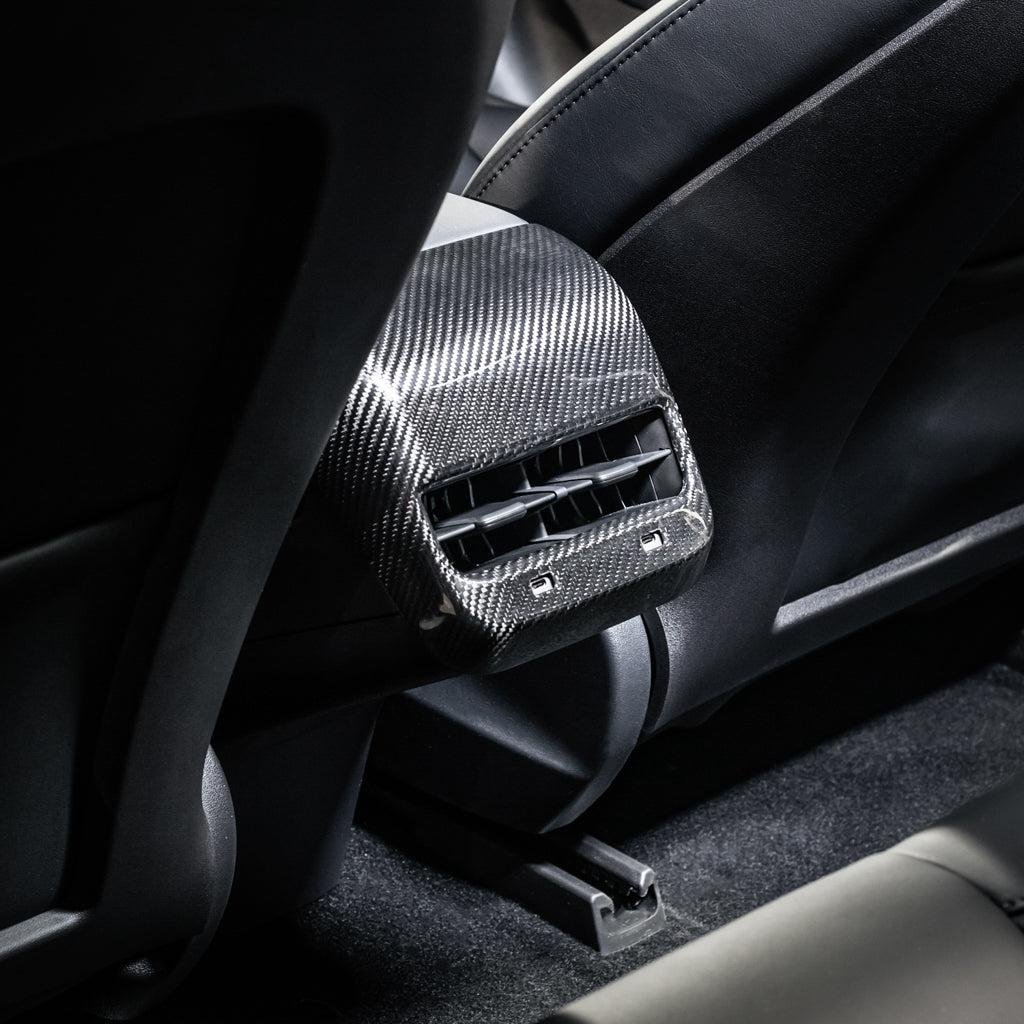 Model 3/Y Back Seat Vent Cover - Gloss Carbon Fiber