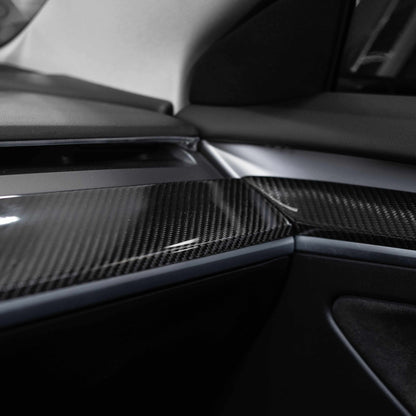 Model 3/Y Dash Cap - Gloss Diagonal Weave Carbon Fiber