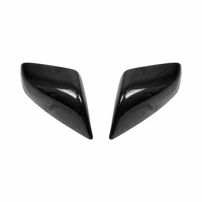 Model S Mirror Caps - Gloss Diagonal Weave Carbon Fiber