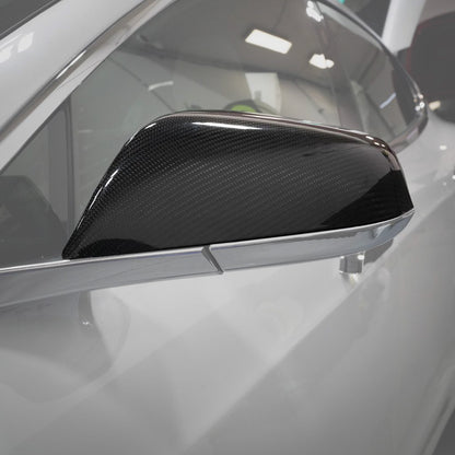 Model S Genuine Carbon Fiber Mirror Caps