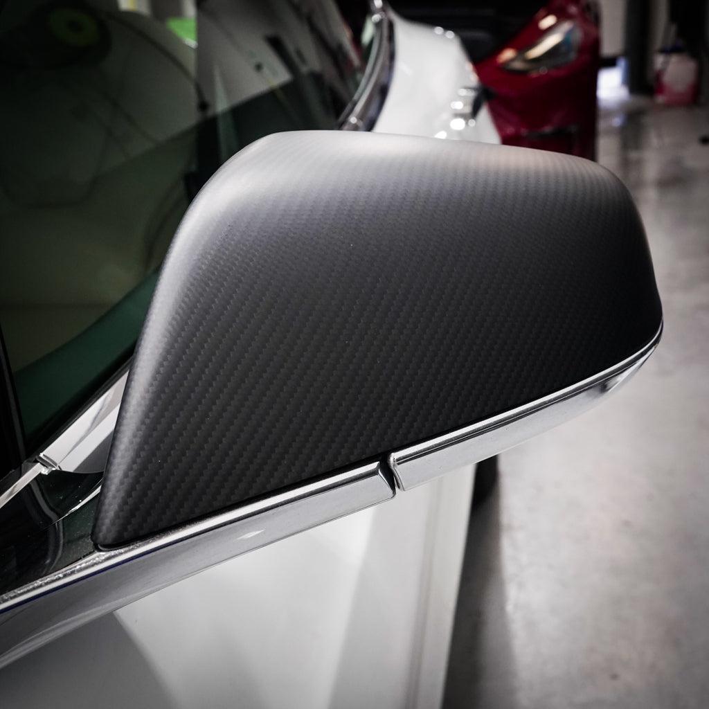 Model S Genuine Carbon Fiber Mirror Caps