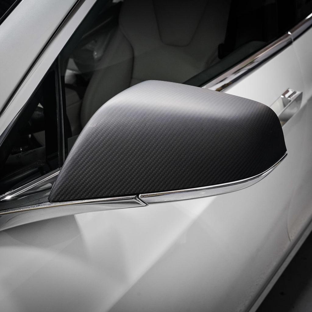 Model S Genuine Carbon Fiber Mirror Caps