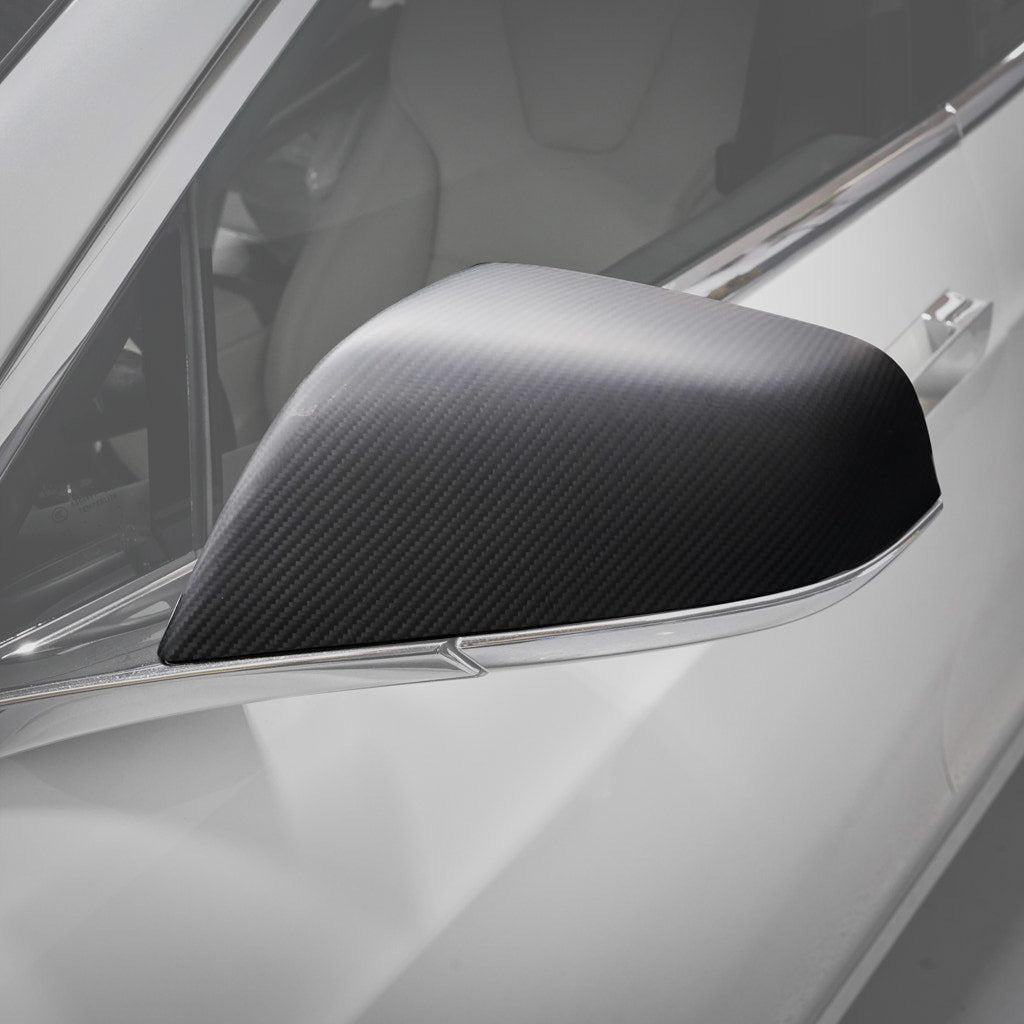 Model S Genuine Carbon Fiber Mirror Caps