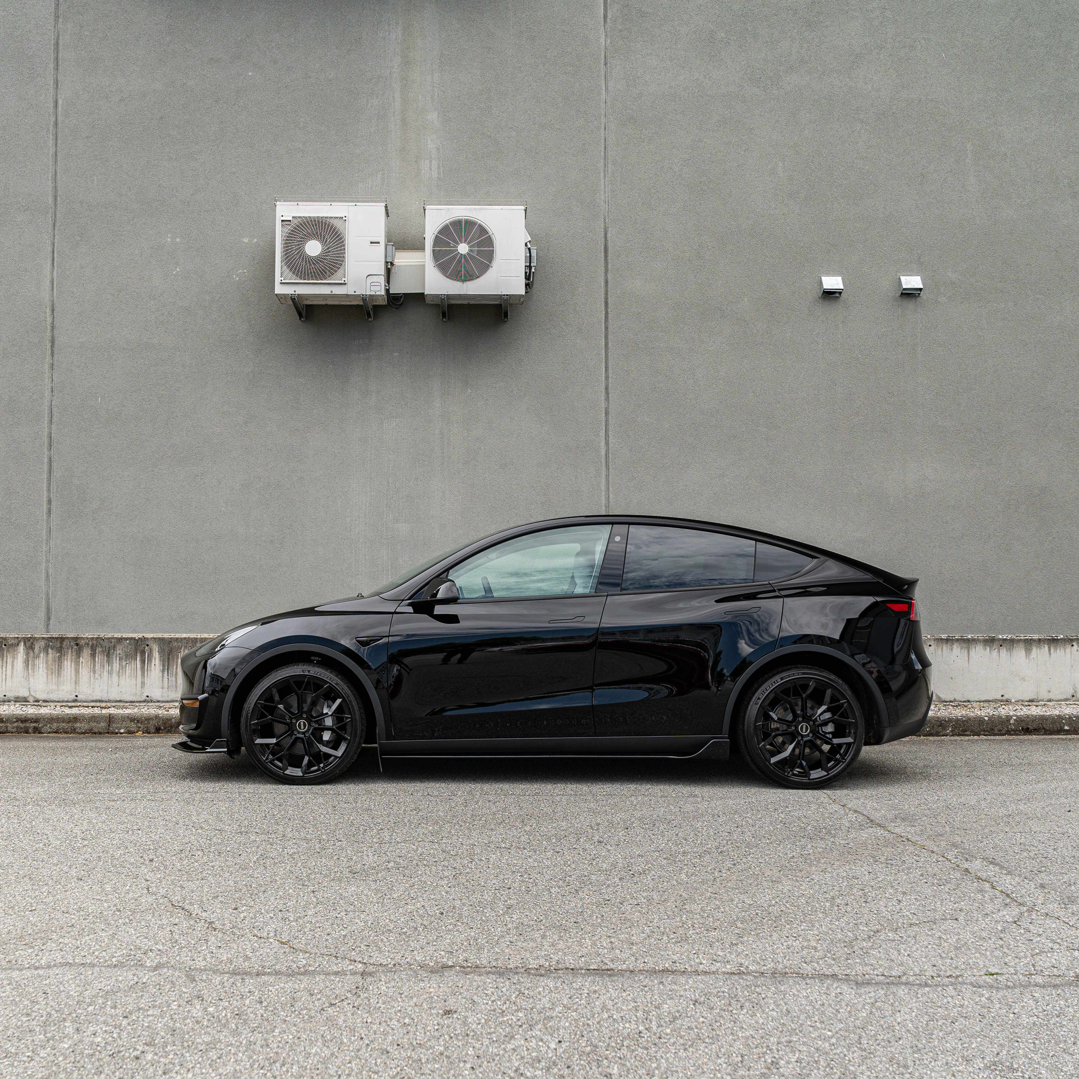 Cuztomtuning Gloss Black Side Skirt Extensions (Winglet 2pc) For Tesla Model Y Performance 2020-2024