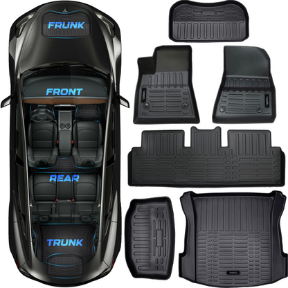 Tesla Model 3 Floor Mats + Frunk + Trunk Bundle (6 PCS)