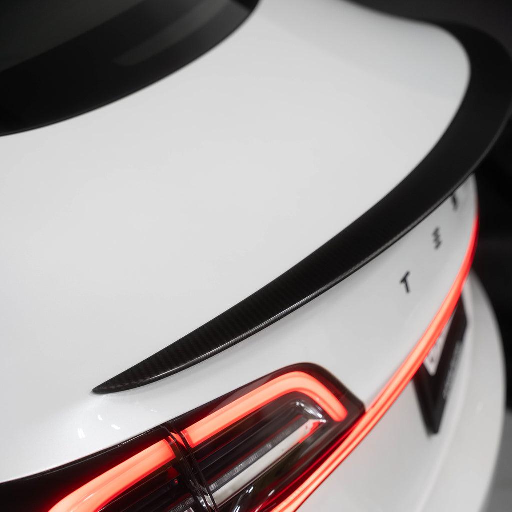 Tesla Model 3 Rear Trunk Performance Spoiler - Gloss Carbon Fiber ...