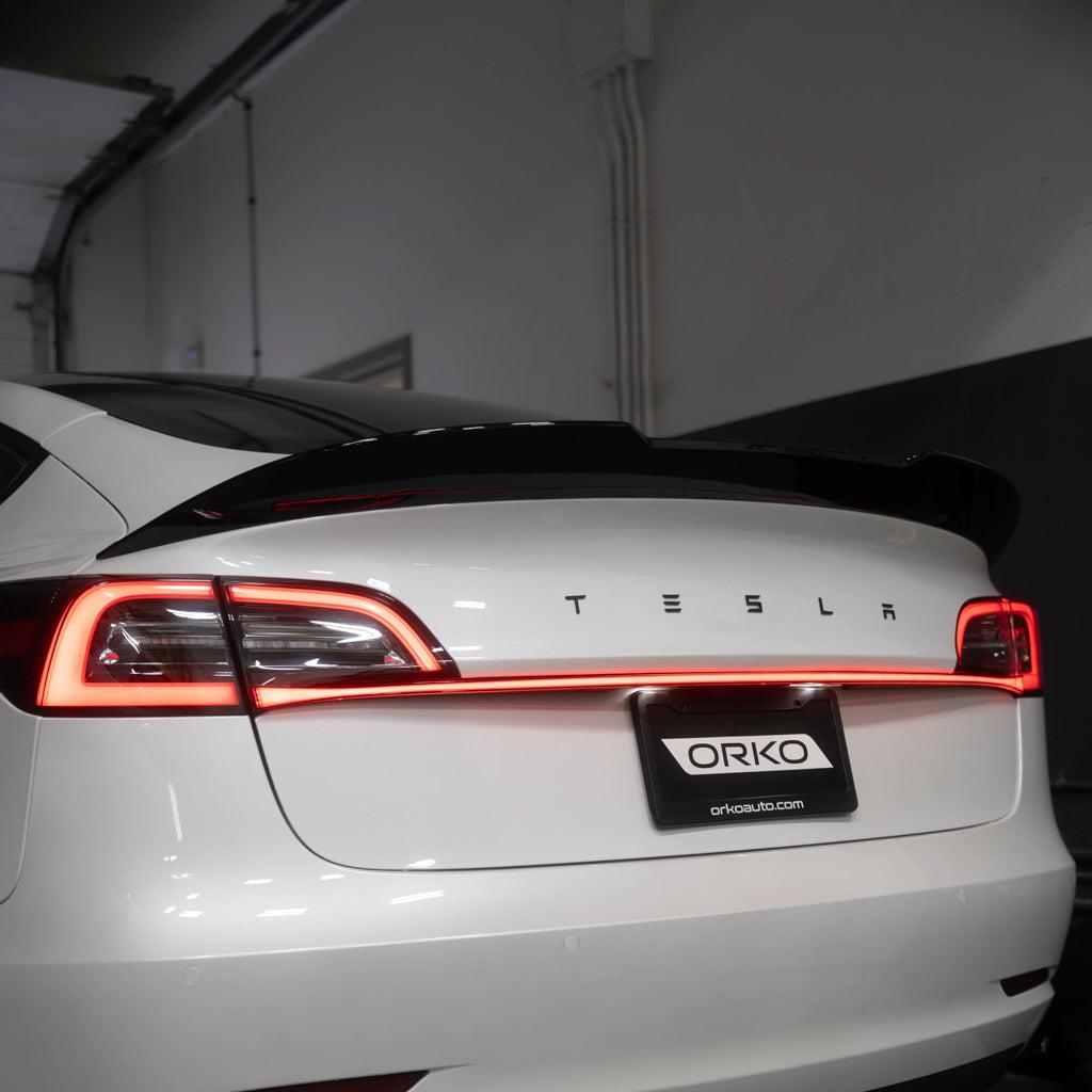 Tesla Model 3 Rear Trunk Sport Spoiler - Gloss Black | ORKO – ORKO Auto