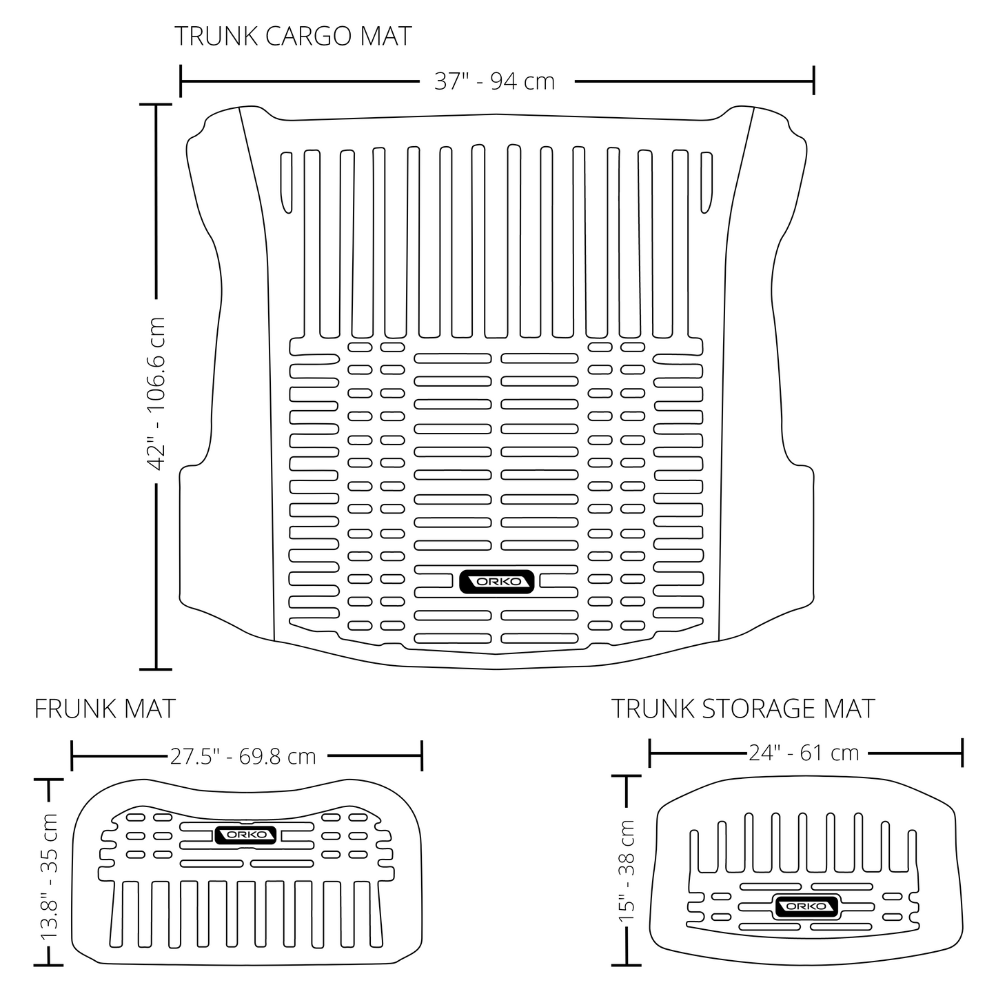 Tesla Model 3 Trunk and Frunk Mats