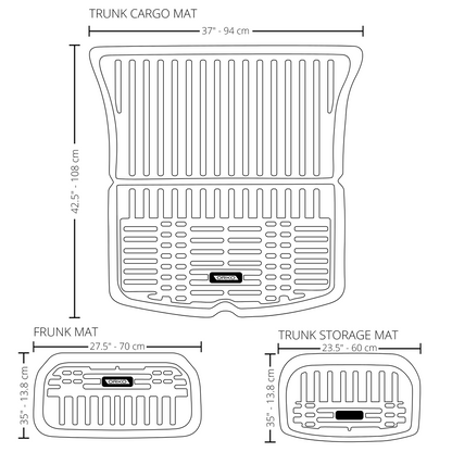 Tesla Model Y Trunk and Frunk Mats