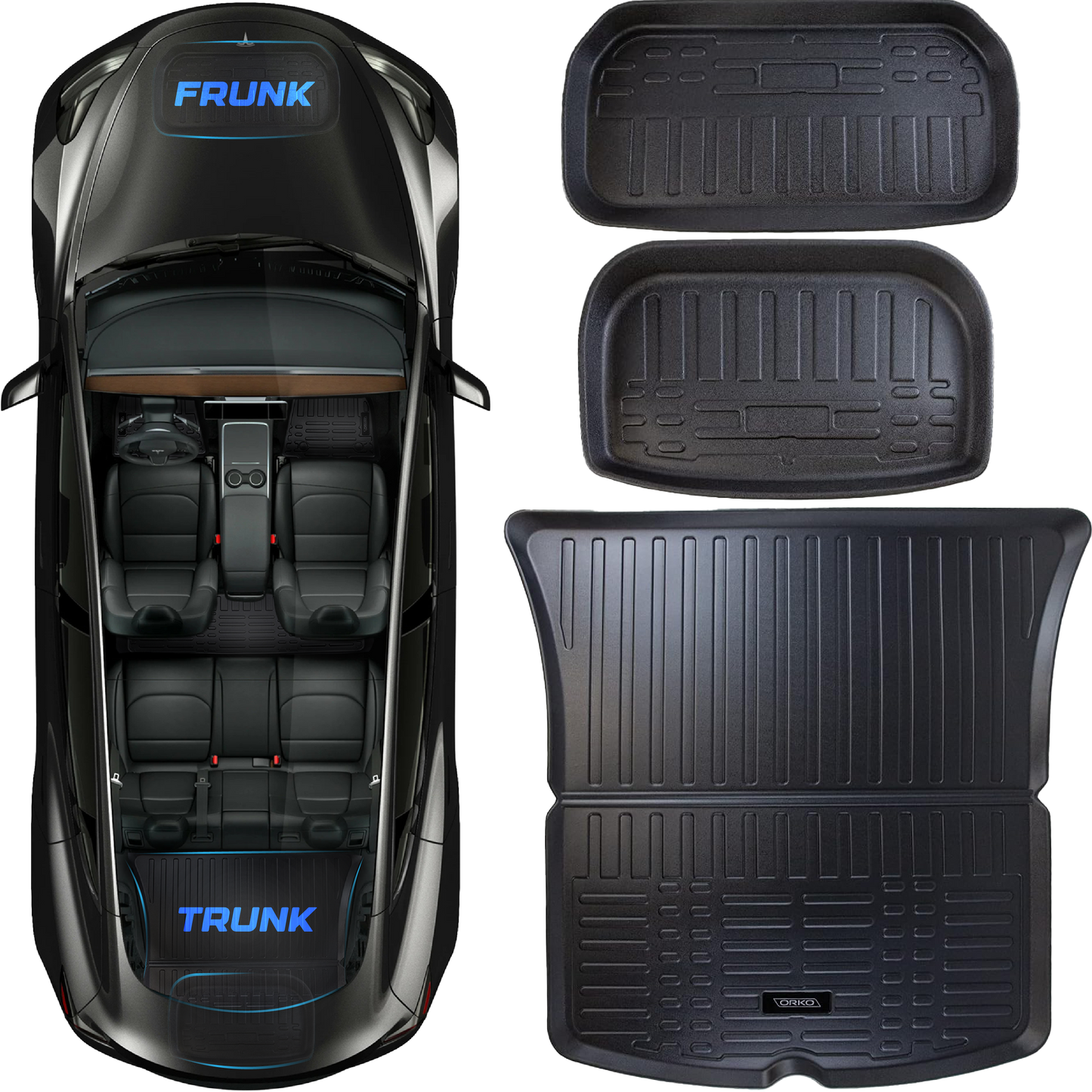 Tesla Model Y Trunk and Frunk Mats